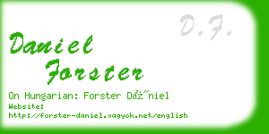 daniel forster business card